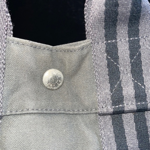 Hermes Paris Fourre Tout Grey Cotton Canvas Small Tote Bag - Picture 3 of 11